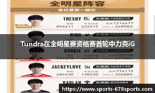 Tundra在全明星赛资格赛首轮中力克iG